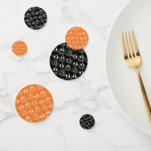 White Pumpkins Halloween Pattern Confetti