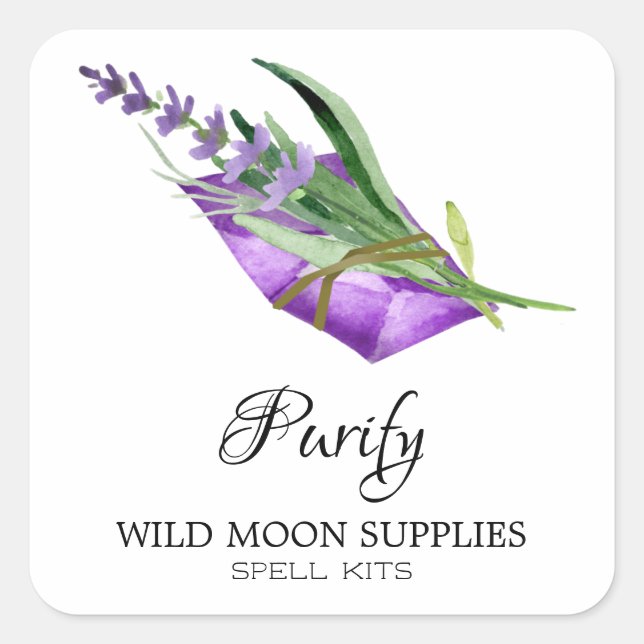 White Purify Spell Kit Labels (Front)