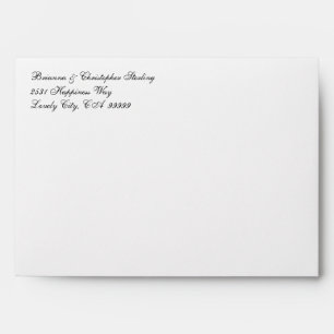 White Purple and Black lace Damask Envelope