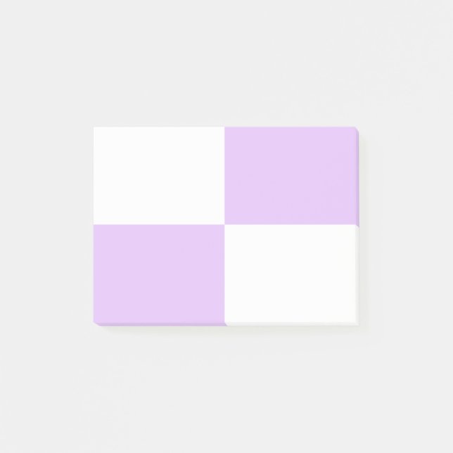 White purple chequered pattern post-it notes (Front)