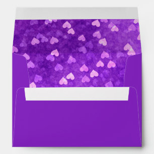 White Purple Glitter Envelope