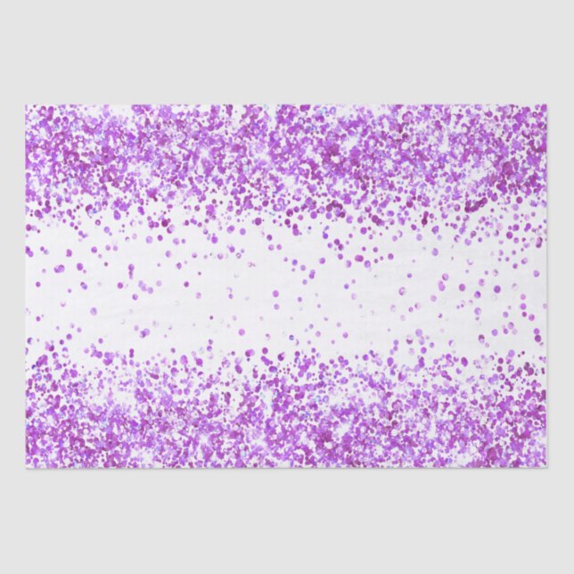 White purple glitter sparkle Christmas Xmas Tissue Paper (Front)