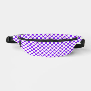 White Purple Polka Dots Bum Bags