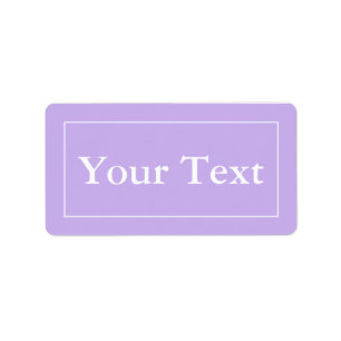 White & Purple Stickers or Labels w/ Custom Text