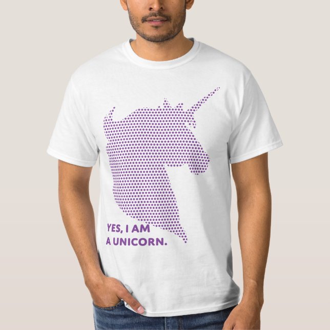 White/Purple Unicorn Tee (Front)