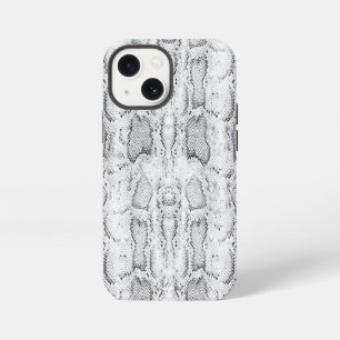 White Python Snake Skin Print iPhone 13 Mini Case