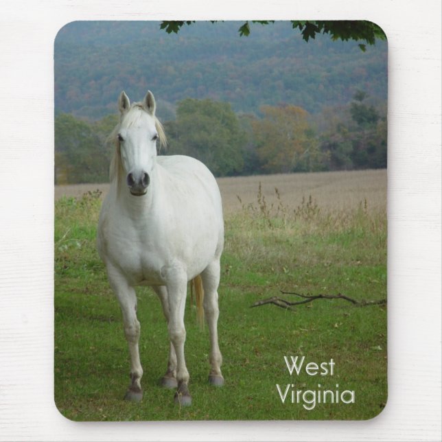 White Quarter Horse Mousepad (Front)