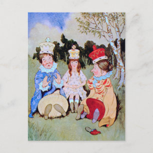 White Queen, Red Queen & Queen Alice Do Lunch Postcard