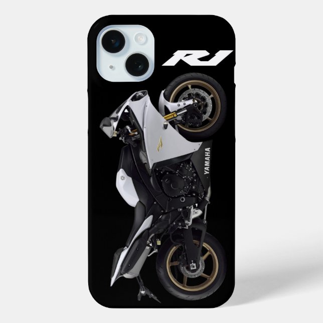 White R1 Sportsbike Motorcycle Case-Mate iPhone Case (Back)
