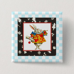 White Rabbit 2 15 Cm Square Badge