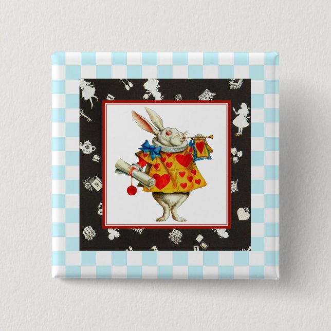 White Rabbit 2 15 Cm Square Badge (Front)