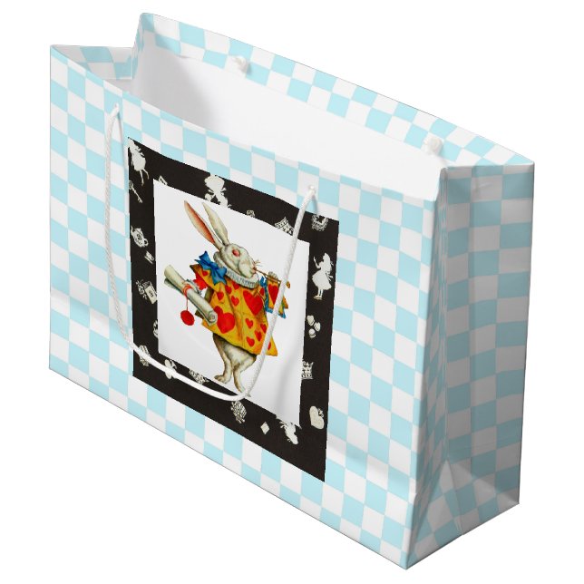 White Rabbit 2 Large Gift Bag (Front Angled)