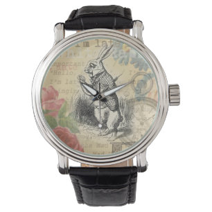 White Rabbit Alice Adventures Wonderland Art Watch