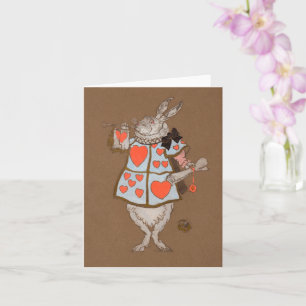 White Rabbit Alice Art Greeting Card