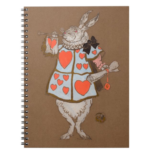 White Rabbit Alice Art Notebook - Whimsical (Front)