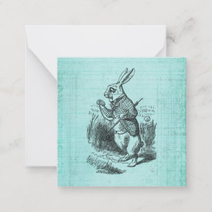 White Rabbit Alice in Wonderland Art Card