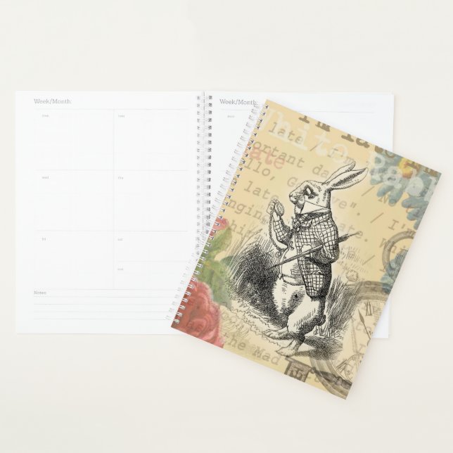 White Rabbit Alice in Wonderland Art Planner (Display)