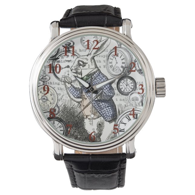 White Rabbit Alice in Wonderland Clocks Watch (Front)