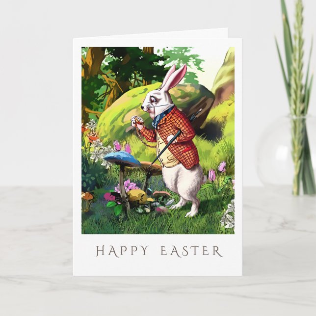 White Rabbit | "Alice in Wonderland" Easter Cards (Front)