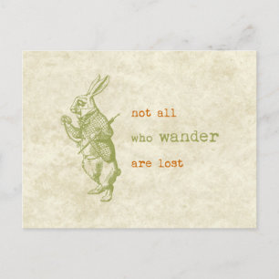 White Rabbit, Alice in Wonderland Postcard