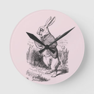 White Rabbit_Alice in Wonderland Round Clock