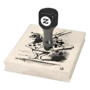 White Rabbit Alice in Wonderland Tenniel Rubber Stamp