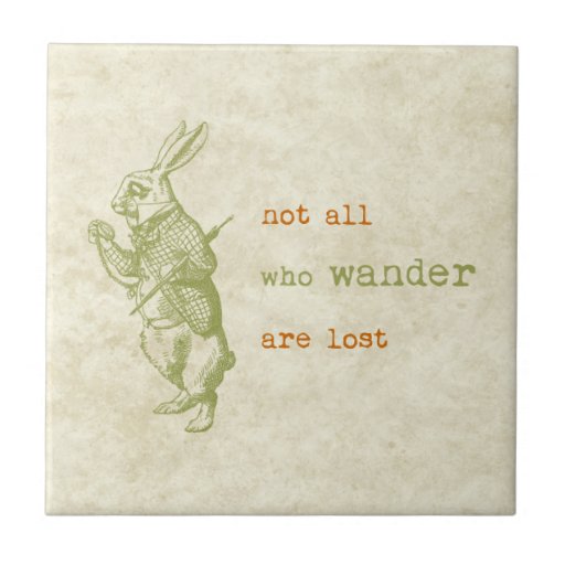 Image of White Rabbit, Alice in Wonderland Tile
