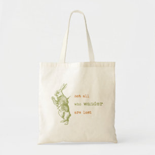 White Rabbit, Alice in Wonderland Tote Bag