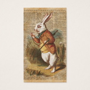 White Rabbit Alice in Wonderland Vintage Art
