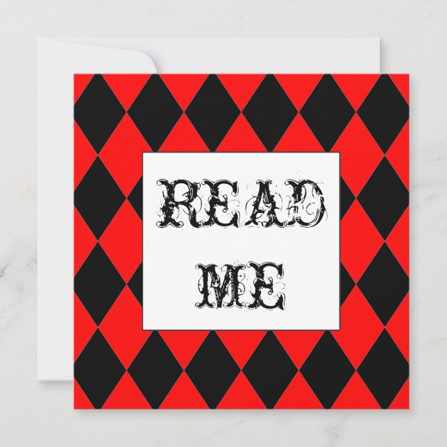 White Rabbit Alice Invitation (Front)