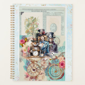 White Rabbit, Alice & Mad Hatter in Top Hats Planner