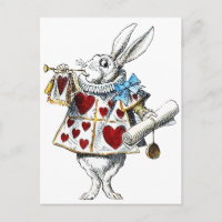 White Rabbit Alice Wonderland Rabbit of Hearts