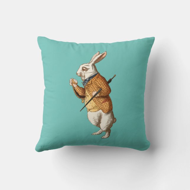 White Rabbit (Alice's Adventures in Wonderland) Cushion (Back)
