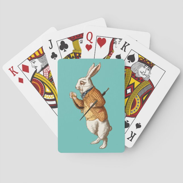 White Rabbit (Alice's Adventures in Wonderland) Playing Cards (Back)