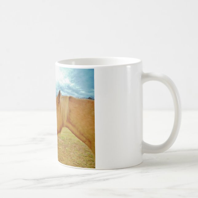 White Rabbit and Yellow Horse Coffee Mug (Right)