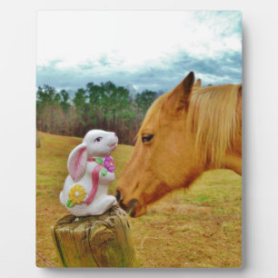 White Rabbit and Yellow Horse Plaque