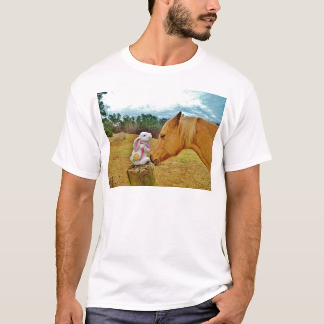 White Rabbit and Yellow Horse T-Shirt (Front)