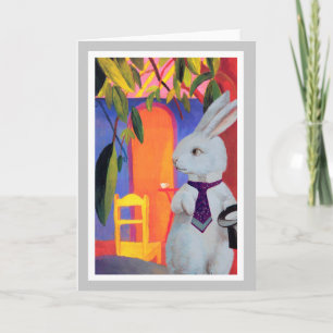 White Rabbit at the Turkish Cafe - Macke Composite Holiday Card