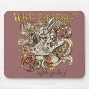 White Rabbit Carnivale Style (Gold Version) Mouse Mat