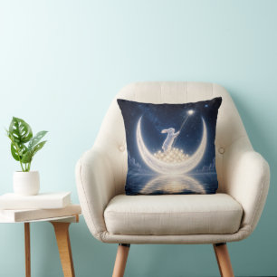 White Rabbit Collecting Stars Cushion