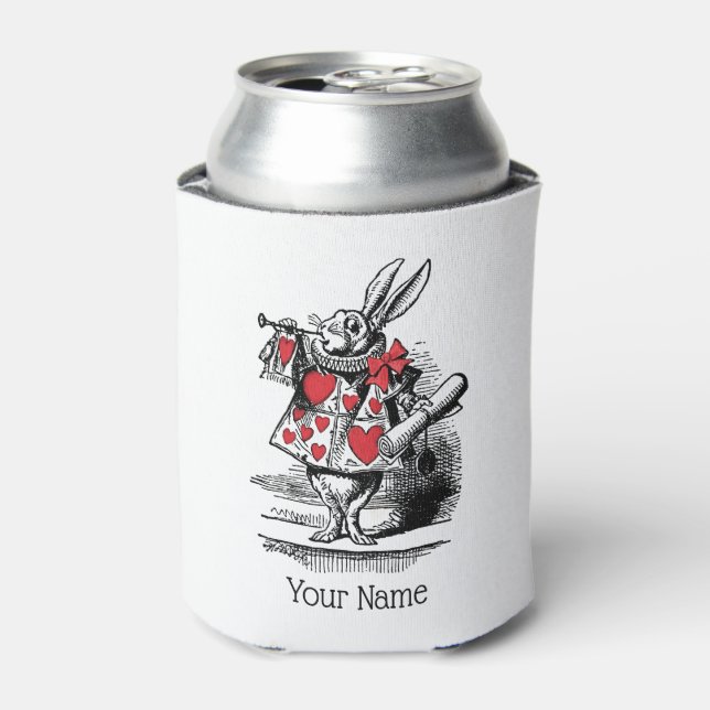 White Rabbit Court Trumpeter Alice in Wonderland Can Cooler (Can Front)