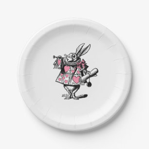 White Rabbit Court Trumpeter Alice in Wonderland P Paper Plate