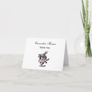 White Rabbit Court Trumpeter Alice in Wonderland P Thank You Card