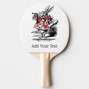 White Rabbit Court Trumpeter Alice in Wonderland Ping Pong Paddle