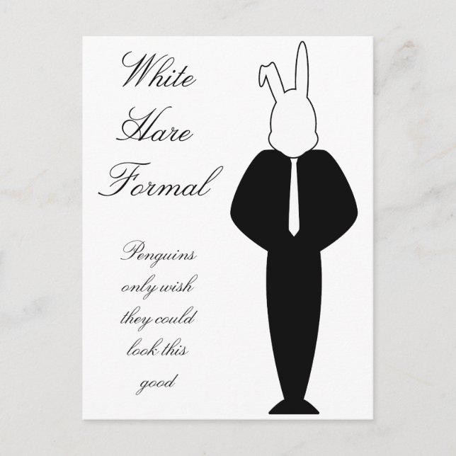 White Rabbit Design Postcard (Front)