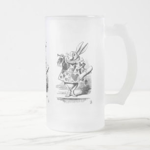 White Rabbit dressed as Herald Frosted Glass Beer Mug