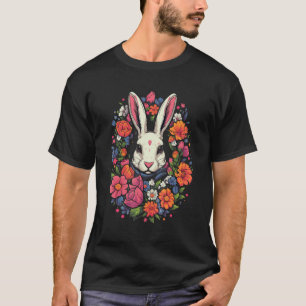 White Rabbit encircled by Flowers Owner  garden T-Shirt