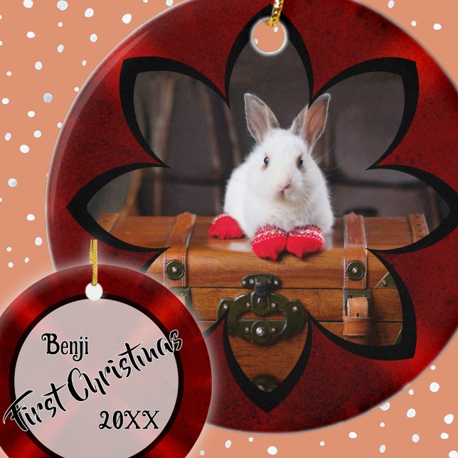 White Rabbit First Christmas Ceramic Tree Decoration (Creator Uploaded)