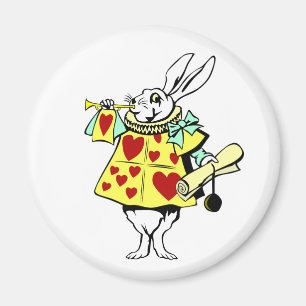 White Rabbit from Alice in Wonderland Button Magnet