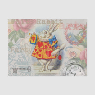 White Rabbit Hearts Alice Classic Tissue Paper